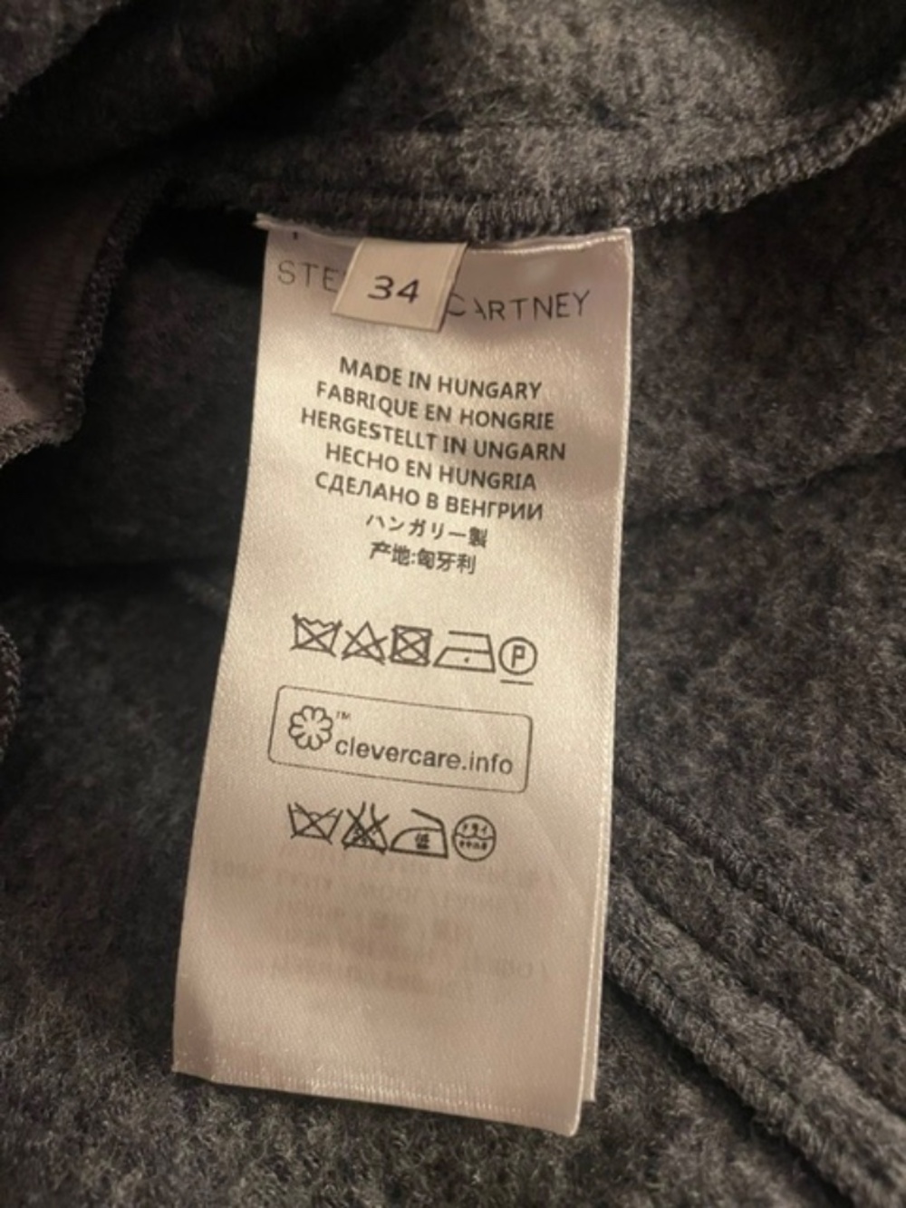 Stella McCartney Skirt Grey Size 34 IT Pure Wool Asymmetric Hem Midi - Picture 4 of 5